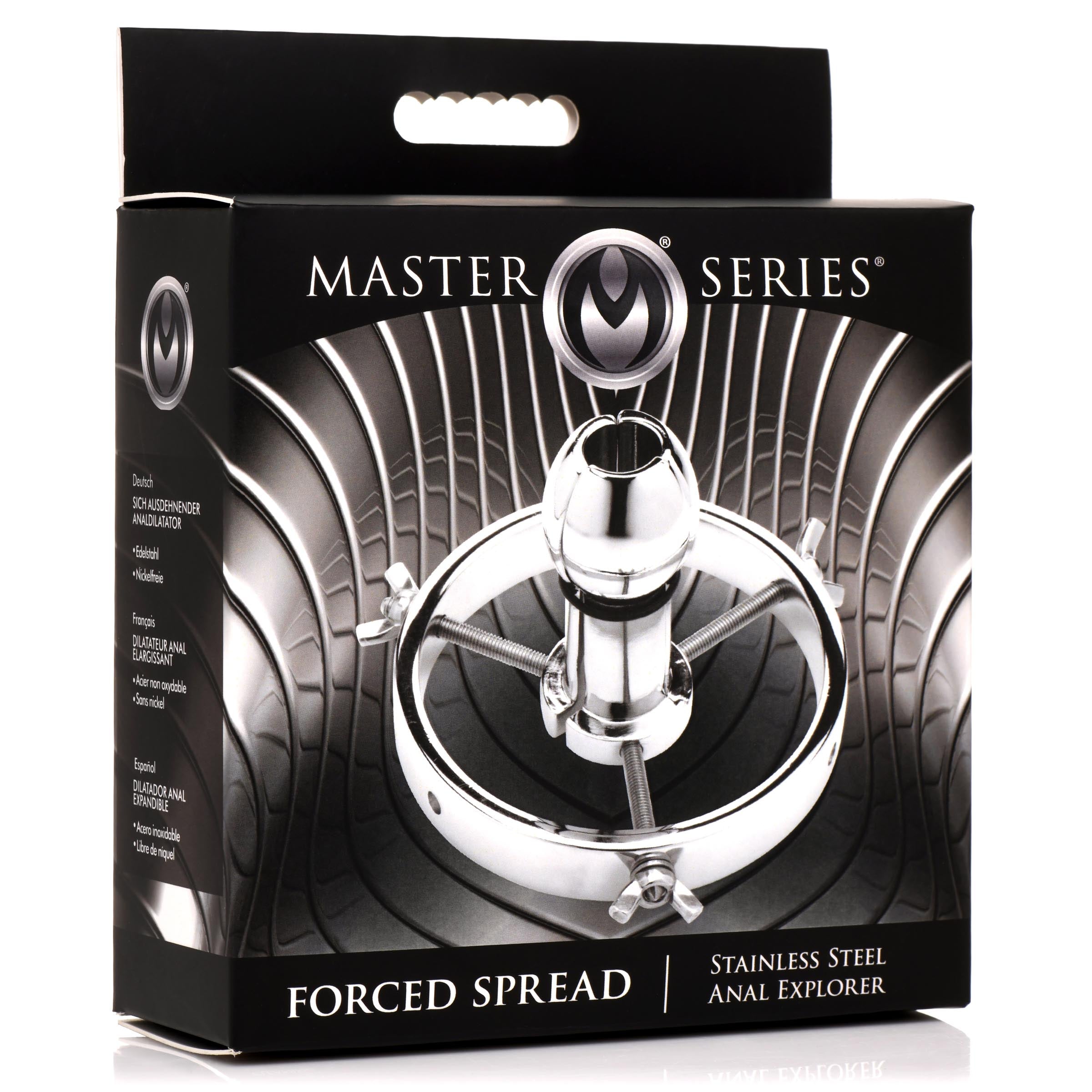 Master Series Forced Spread Stainless Steel Anal Explorer Grey