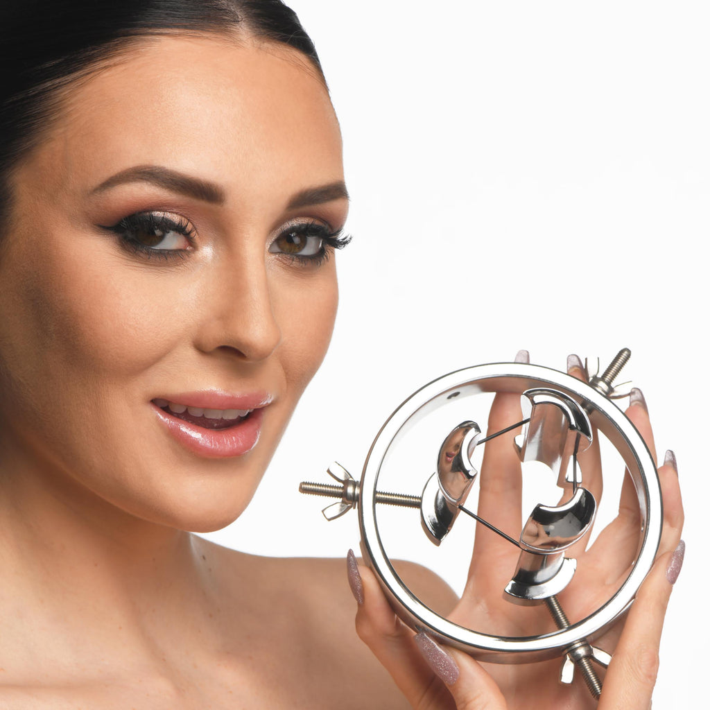 Master Series Forced Spread Stainless Steel Anal Explorer Grey