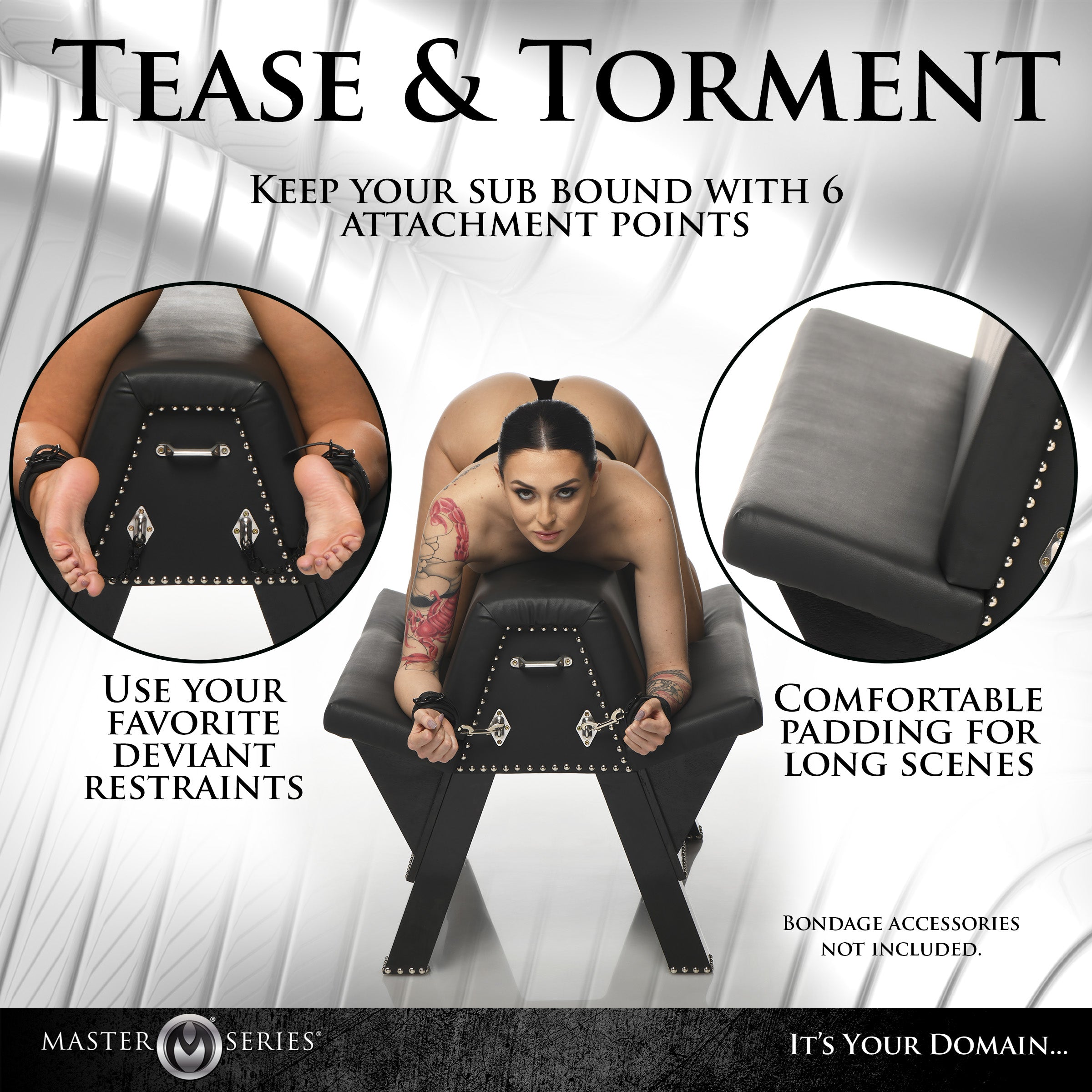 Master Series Bareback Submission Horse Black