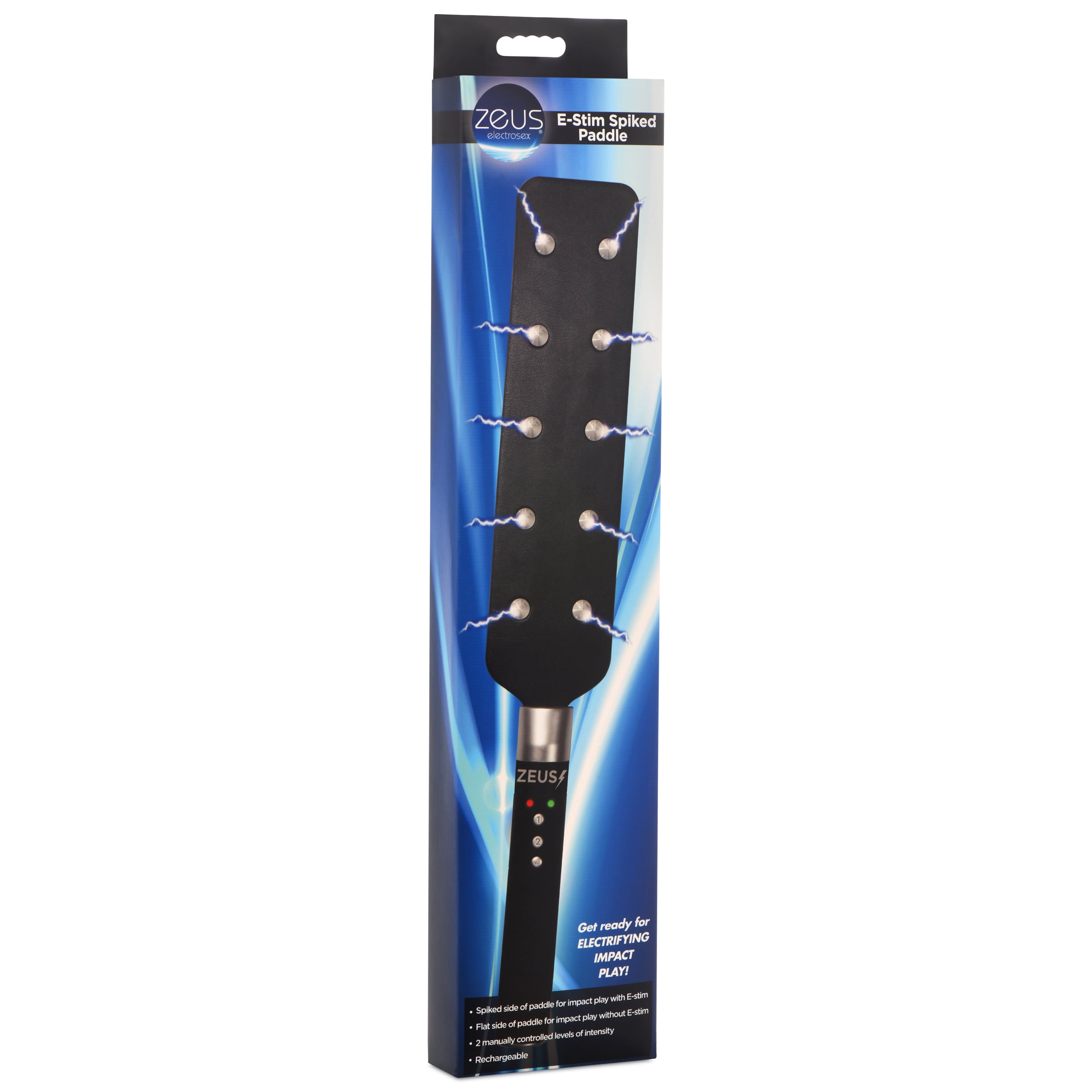 Zeus Electrosex E-stim Spiked Paddle Black