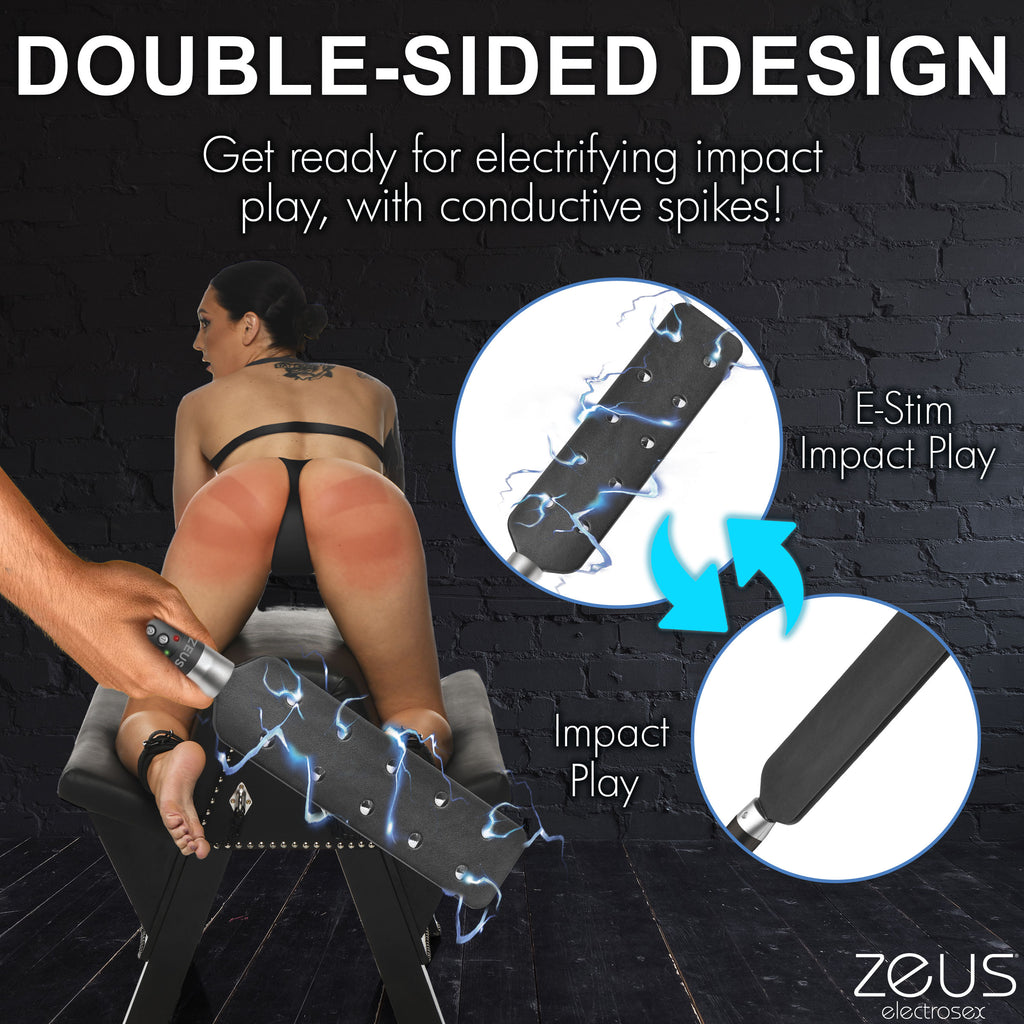 Zeus Electrosex E-stim Spiked Paddle Black