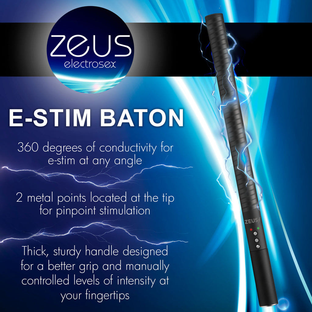 Zeus Electrosex E-stim Baton Black