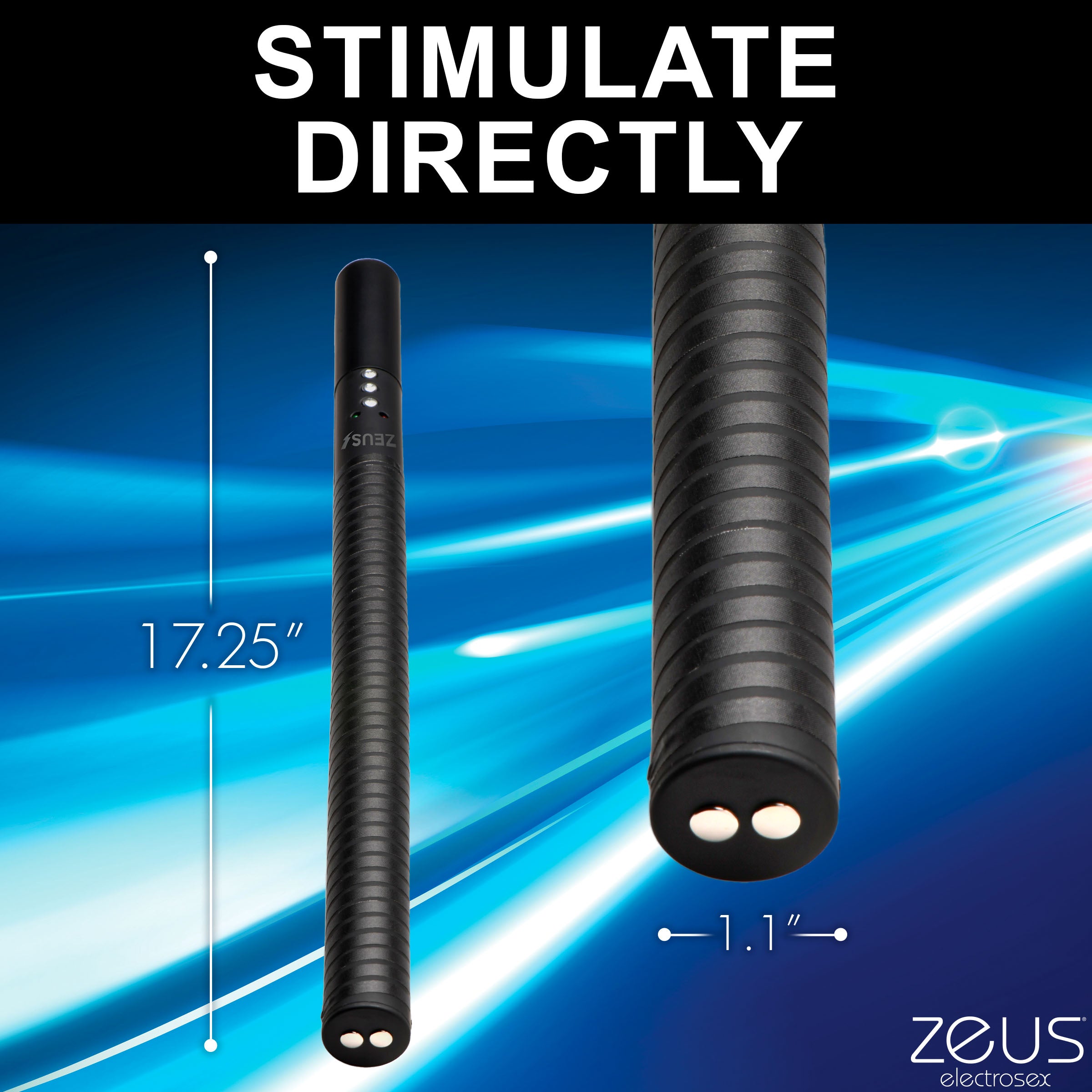 Zeus Electrosex E-stim Baton Black