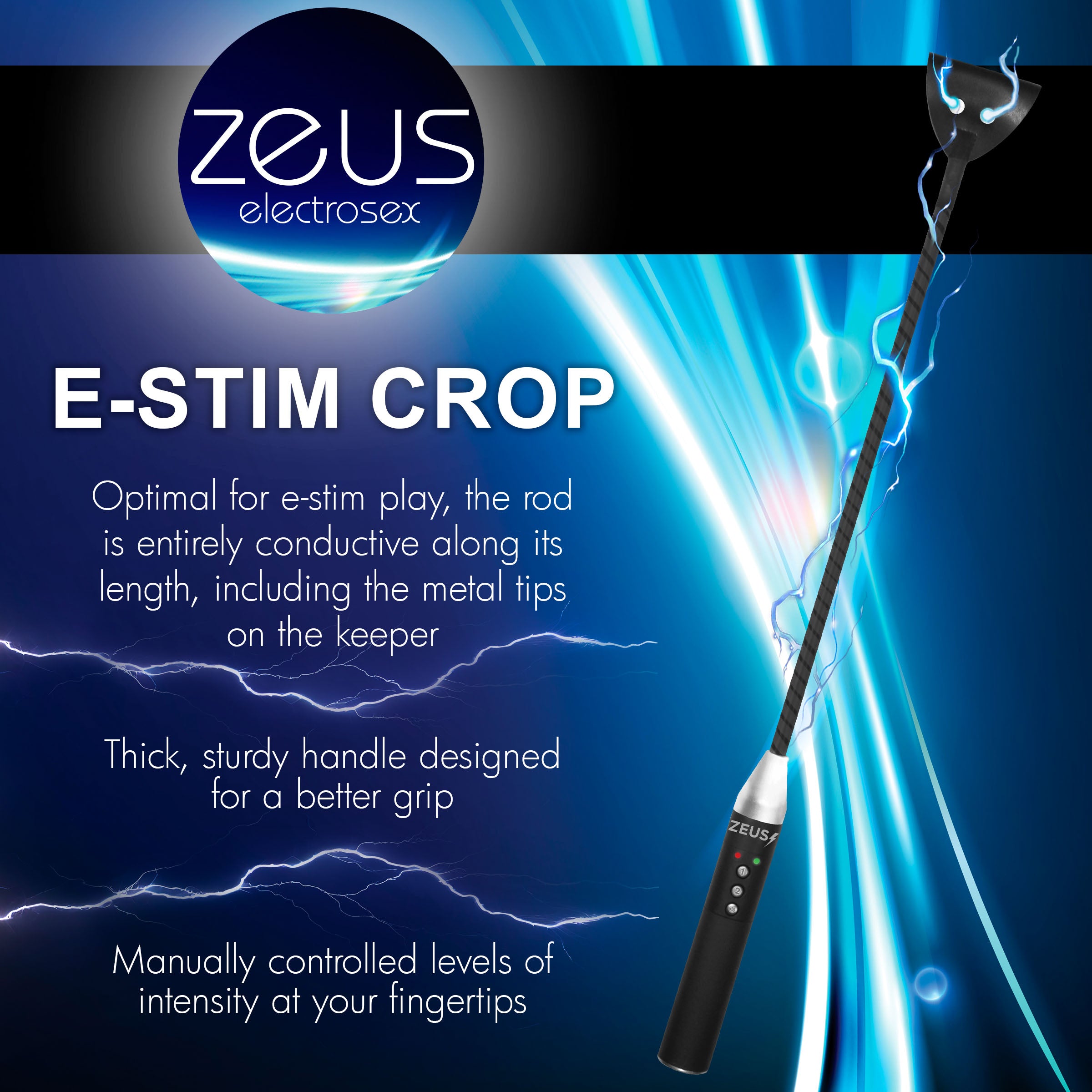 Zeus Electrosex E-stim Crop Black