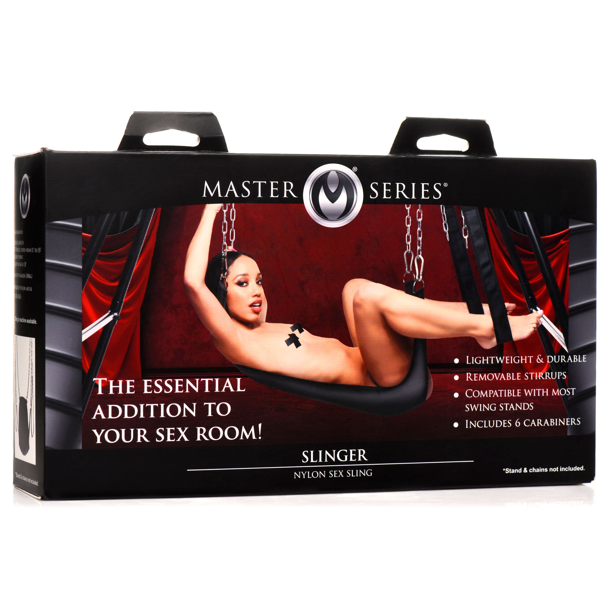 Master Series Nylon Sex Sling Black