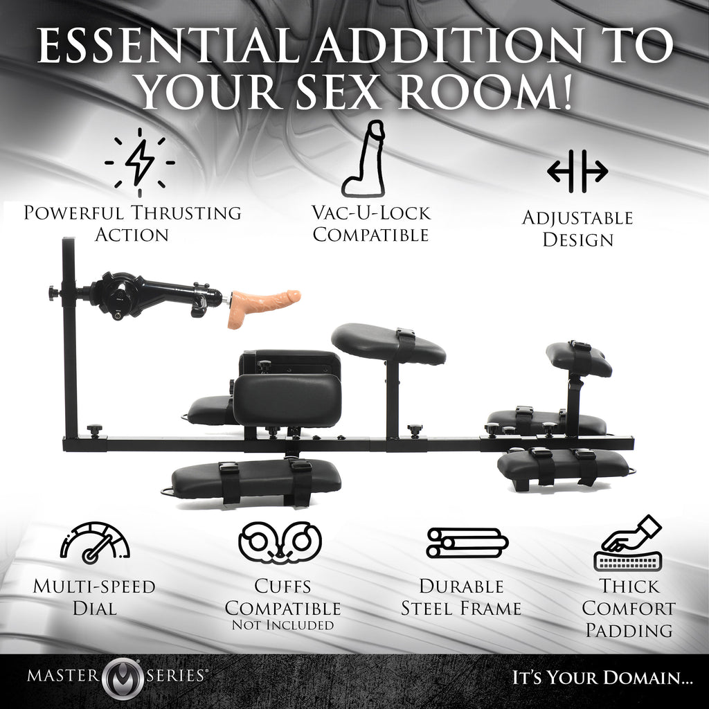 Master Series Subversion Deluxe Stockade with Sex Machine Black