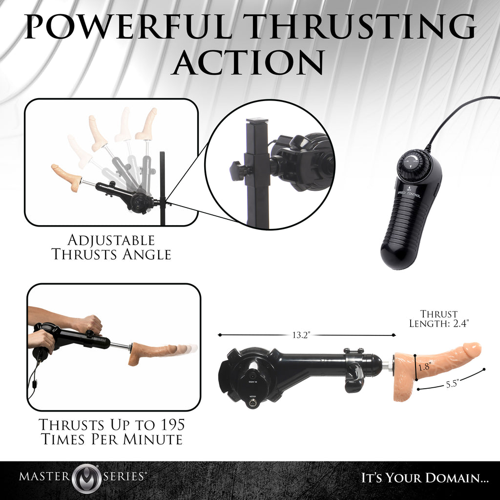 Master Series Subversion Deluxe Stockade with Sex Machine Black