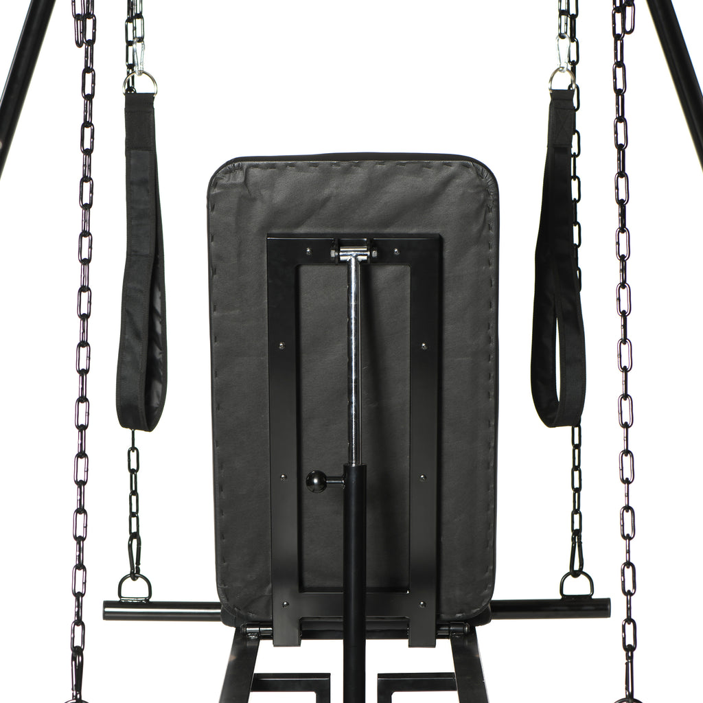 Master Series Throne Adjustable Sex Swing with Stand Black
