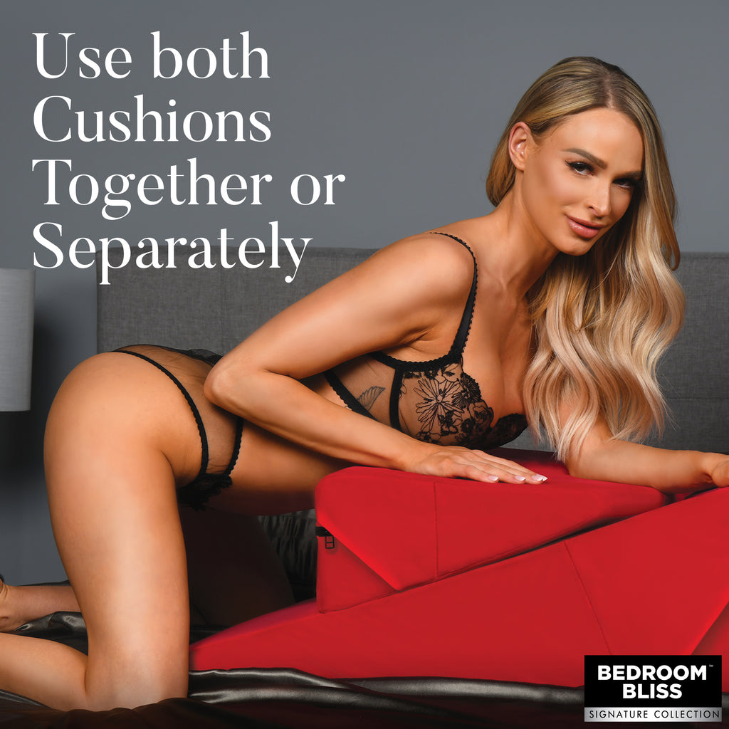 Bedroom Bliss Signature Collection Love Cushion Set Red