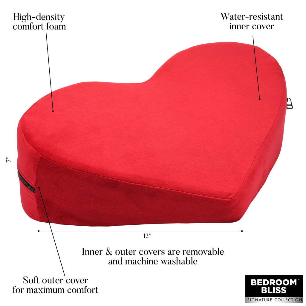 Bedroom Bliss Signature Collection Heart Pillow Red