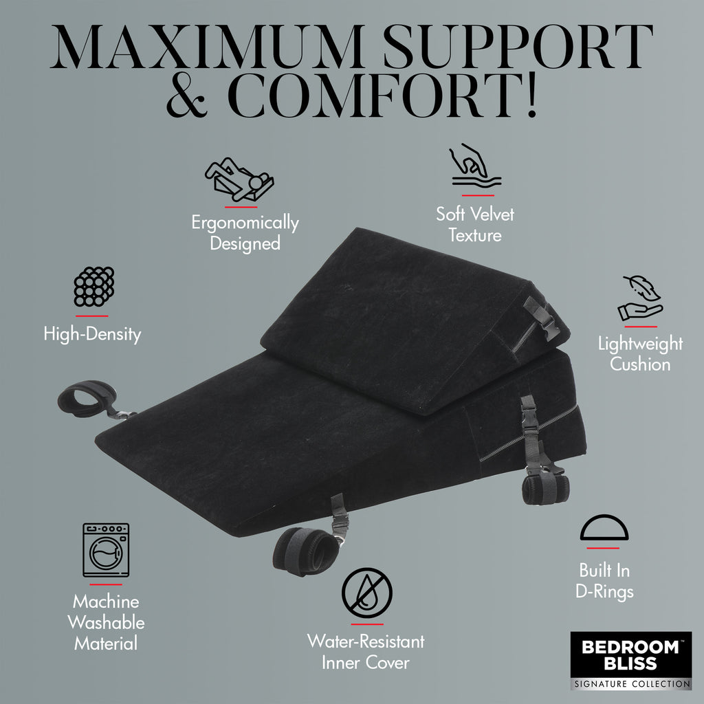 Bedroom Bliss Signature Collection Bondage Cushion Set Black