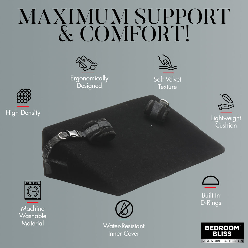 Bedroom Bliss Signature Collection Small Bondage Cushion Black