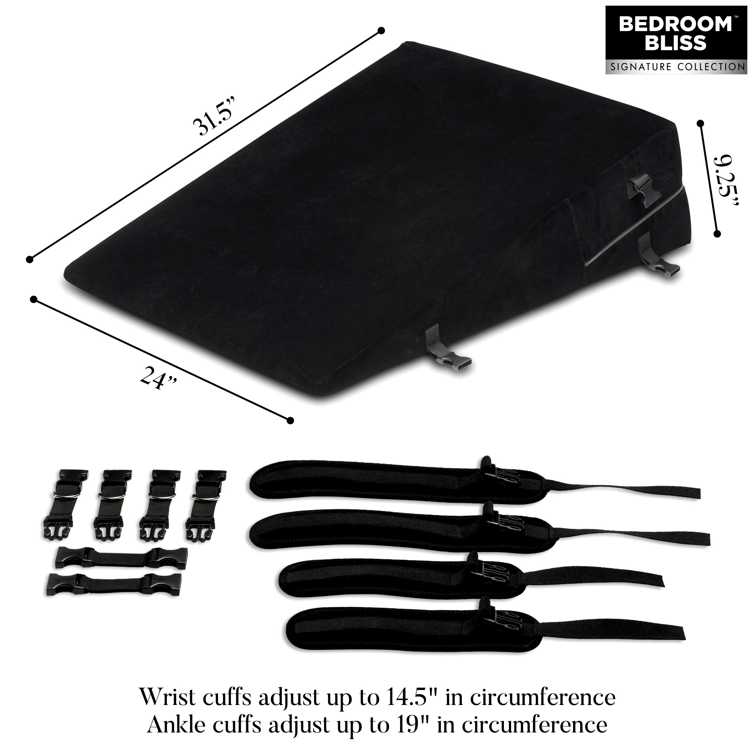 Bedroom Bliss Signature Collection XL Bondage Cushion Black