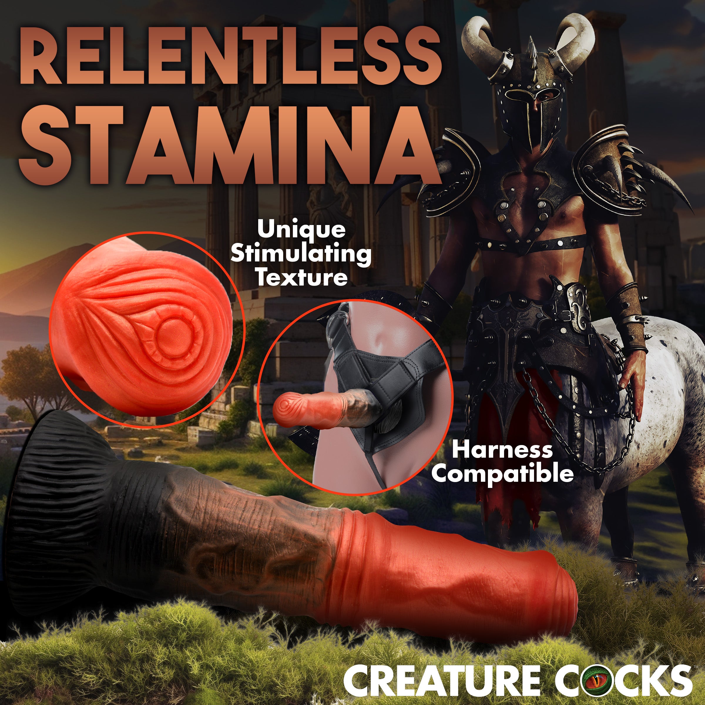 Creature Cocks Centaur Silicone Dildo Orange