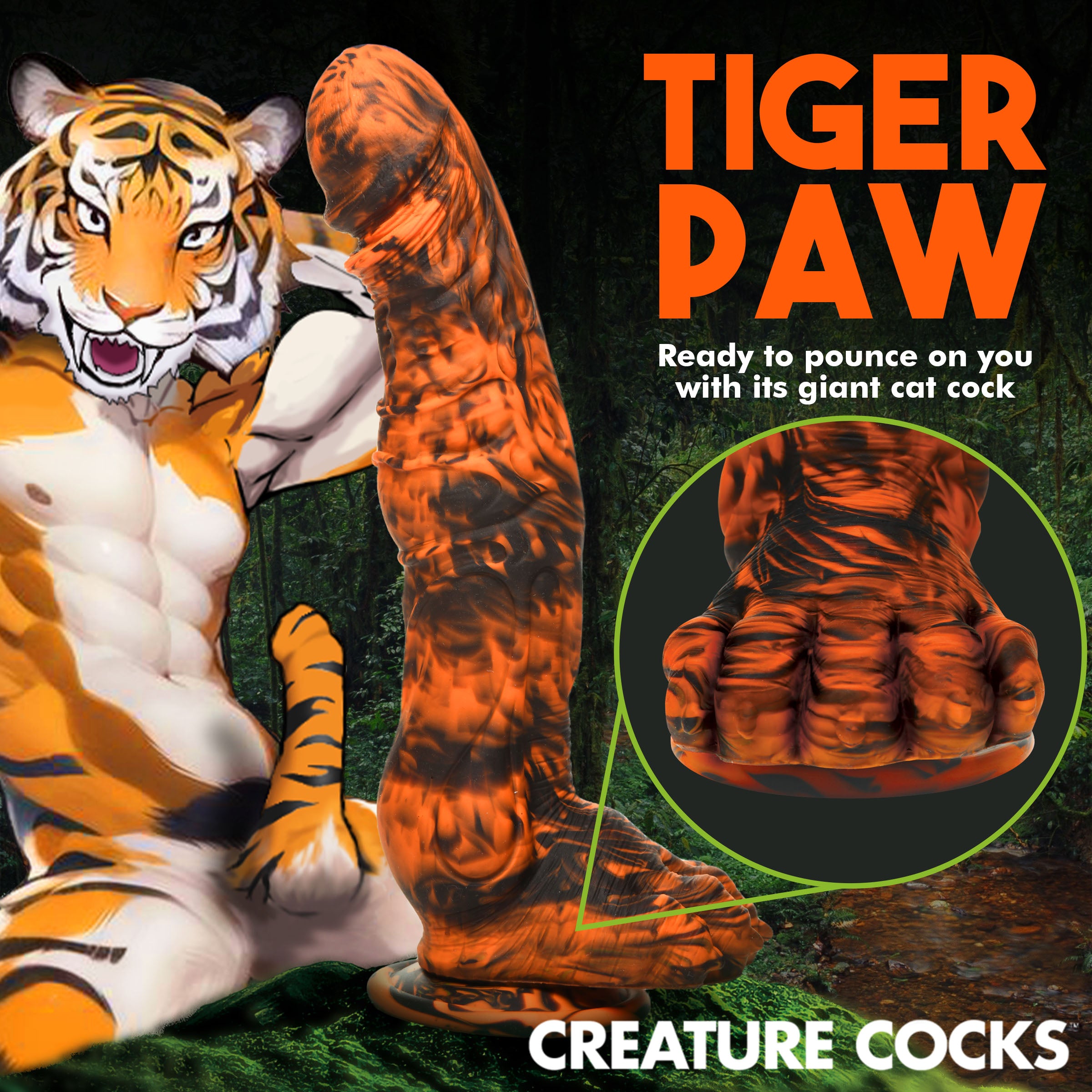 Creature Cocks Sabretooth Silicone Dildo Orange