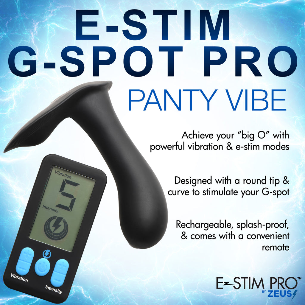 Zeus Electrosex E-Stim G-Spot Silicone Panty Vibe Black