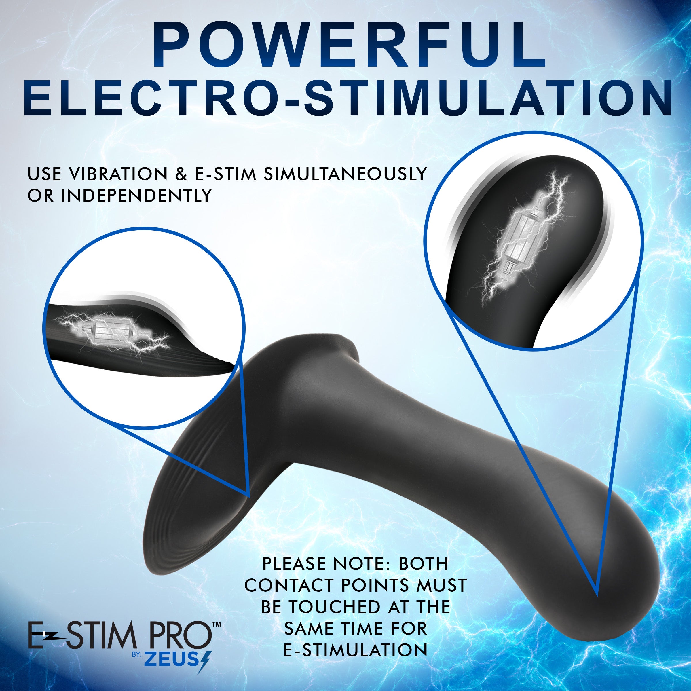 Zeus Electrosex E-Stim G-Spot Silicone Panty Vibe Black