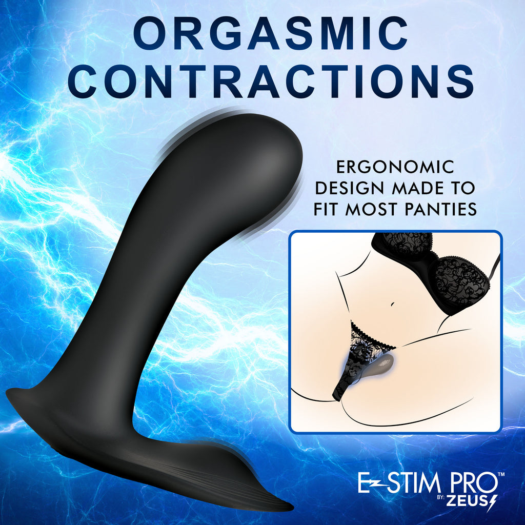 Zeus Electrosex E-Stim G-Spot Silicone Panty Vibe Black