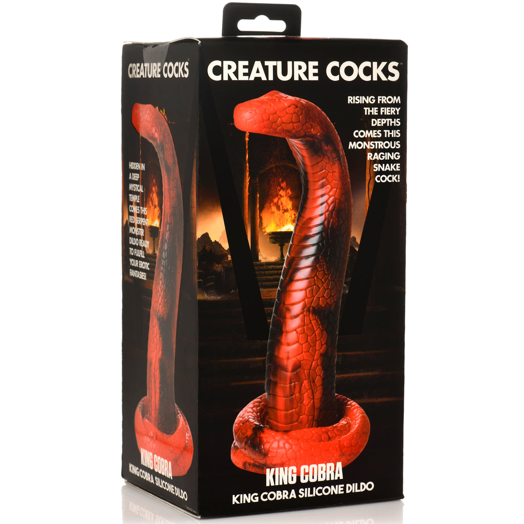 Creature Cocks King Cobra Silicone Dildo Red