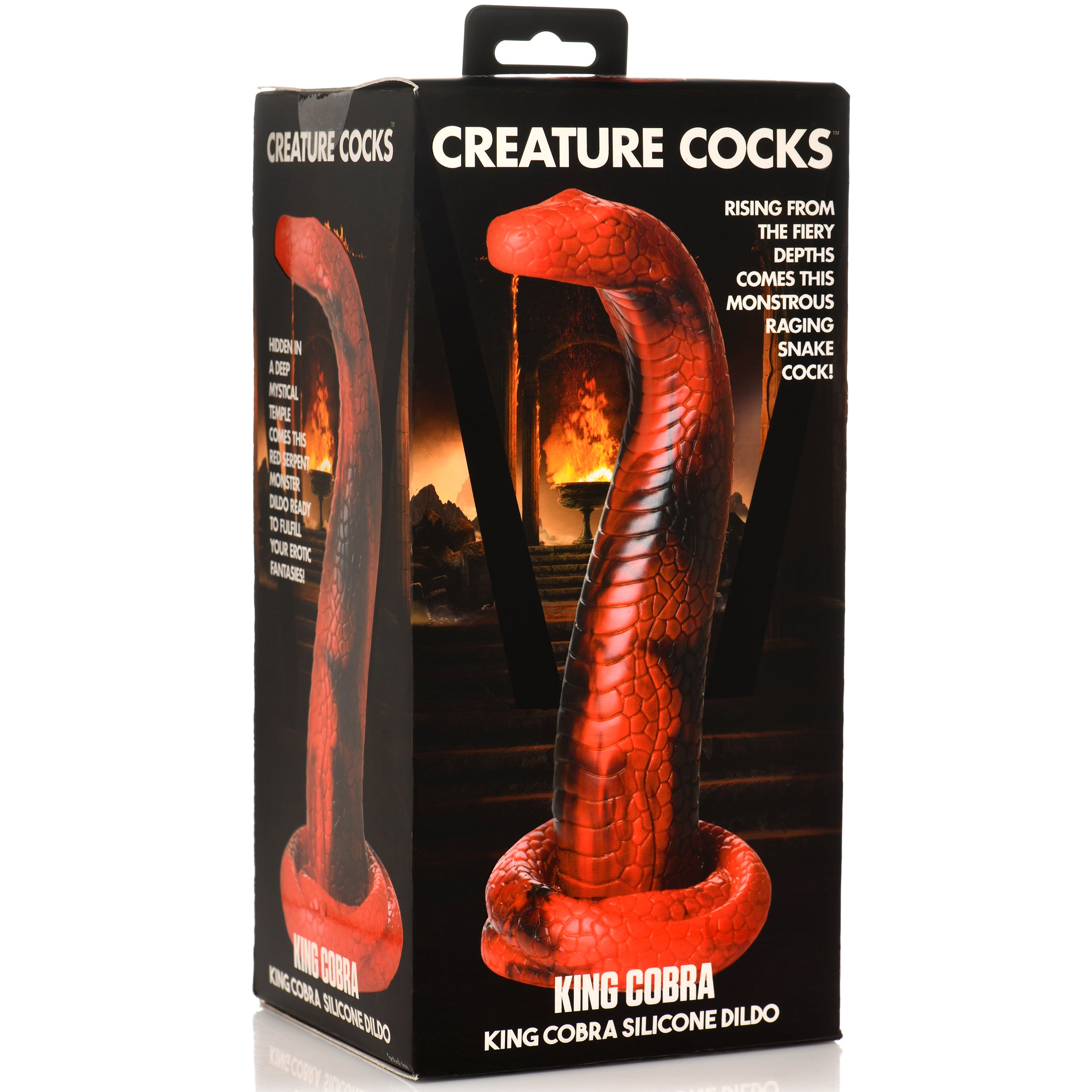 Creature Cocks King Cobra Silicone Dildo Red