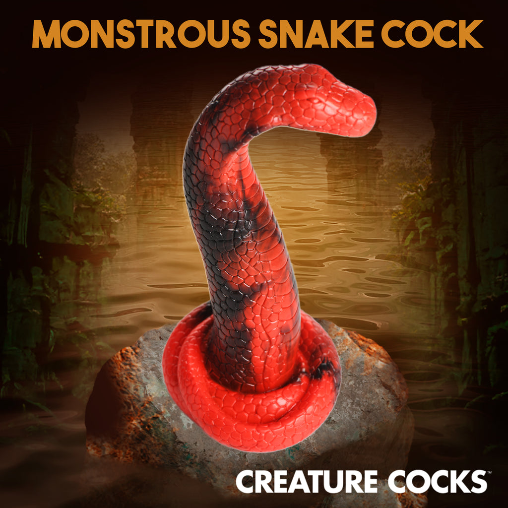 Creature Cocks King Cobra Silicone Dildo Red