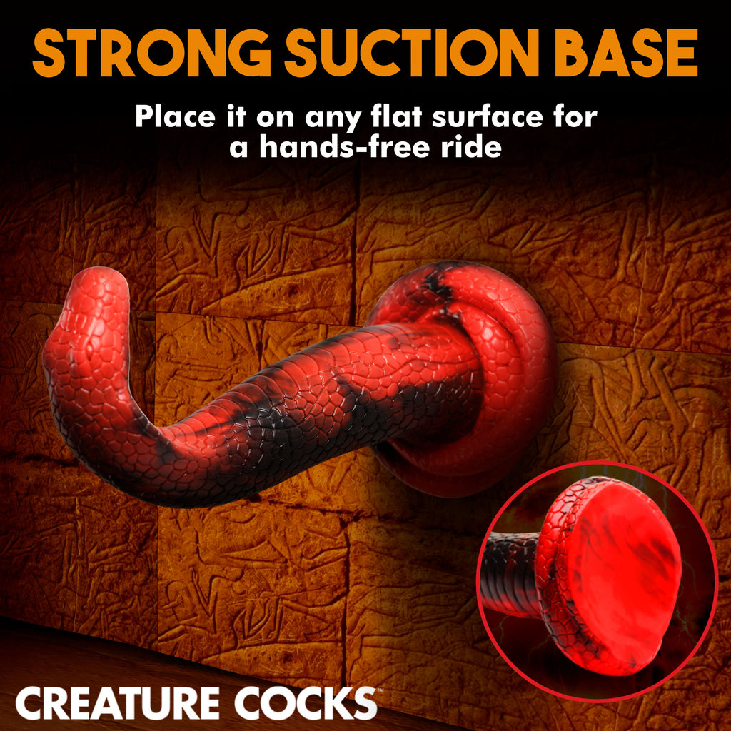Creature Cocks King Cobra Silicone Dildo Red