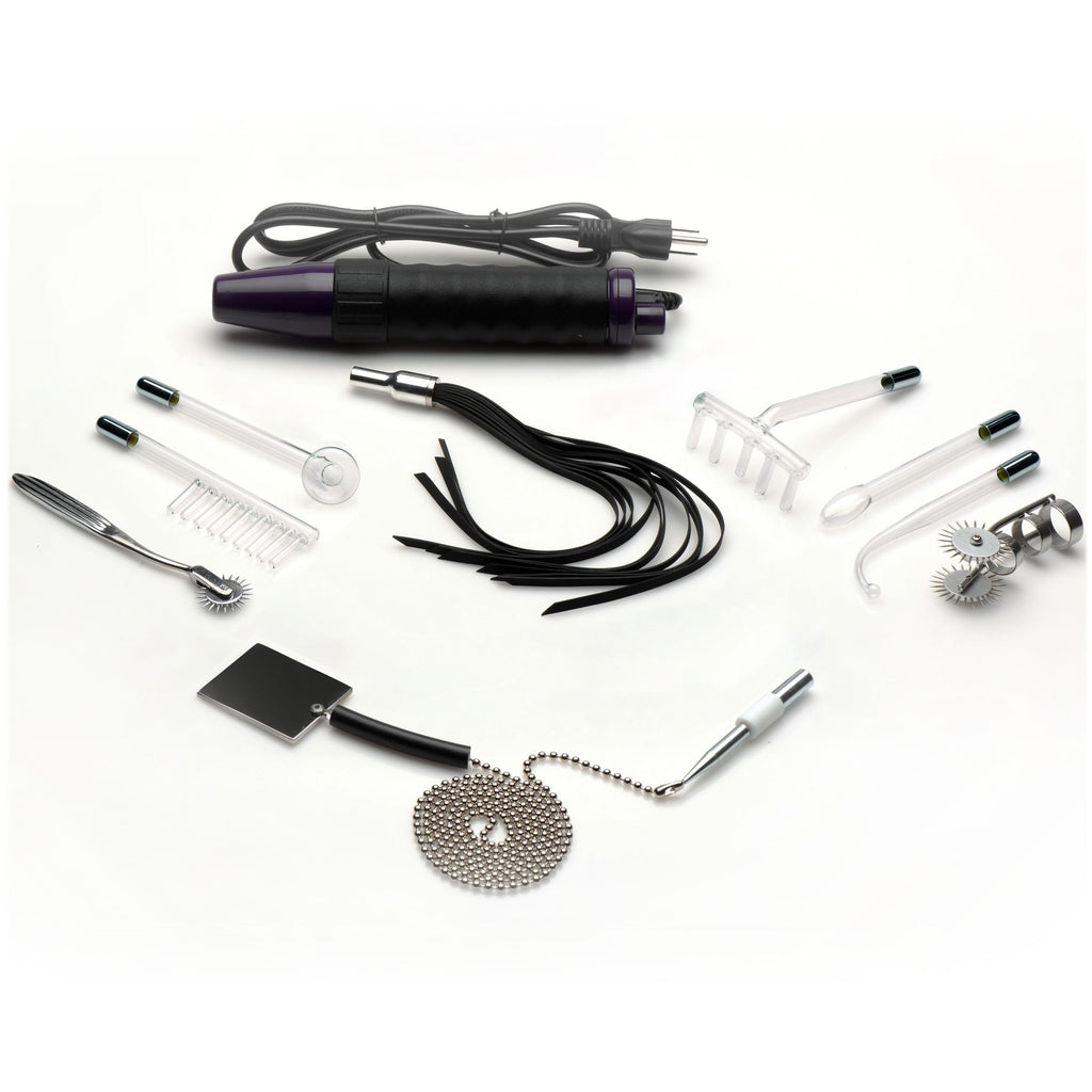Zeus Electrosex Ultra Neo Violet Wand 10 Piece Set Multi