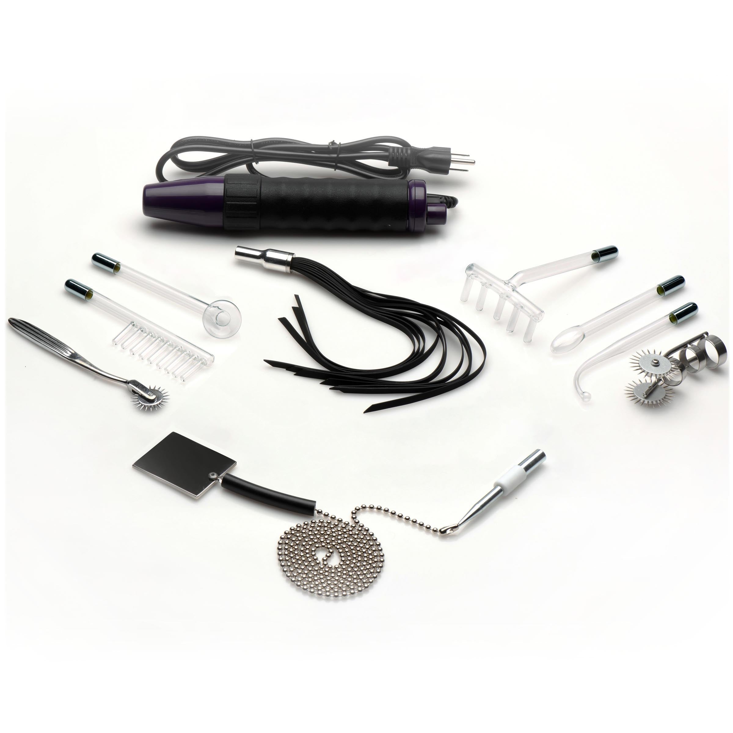 Zeus Electrosex Ultra Neo Violet Wand 10 Piece Set Multi