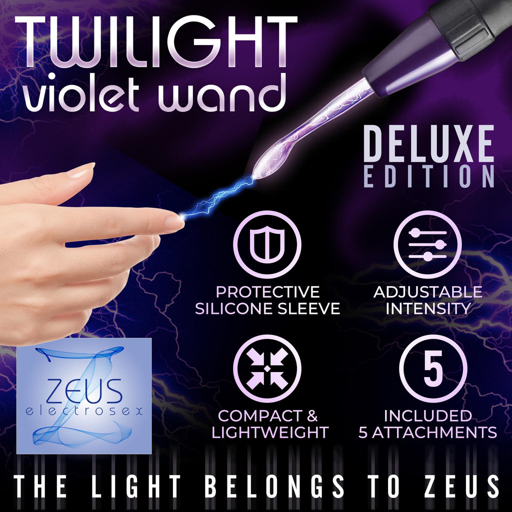 Zeus Electrosex Ultra Neo Violet Wand 10 Piece Set Multi