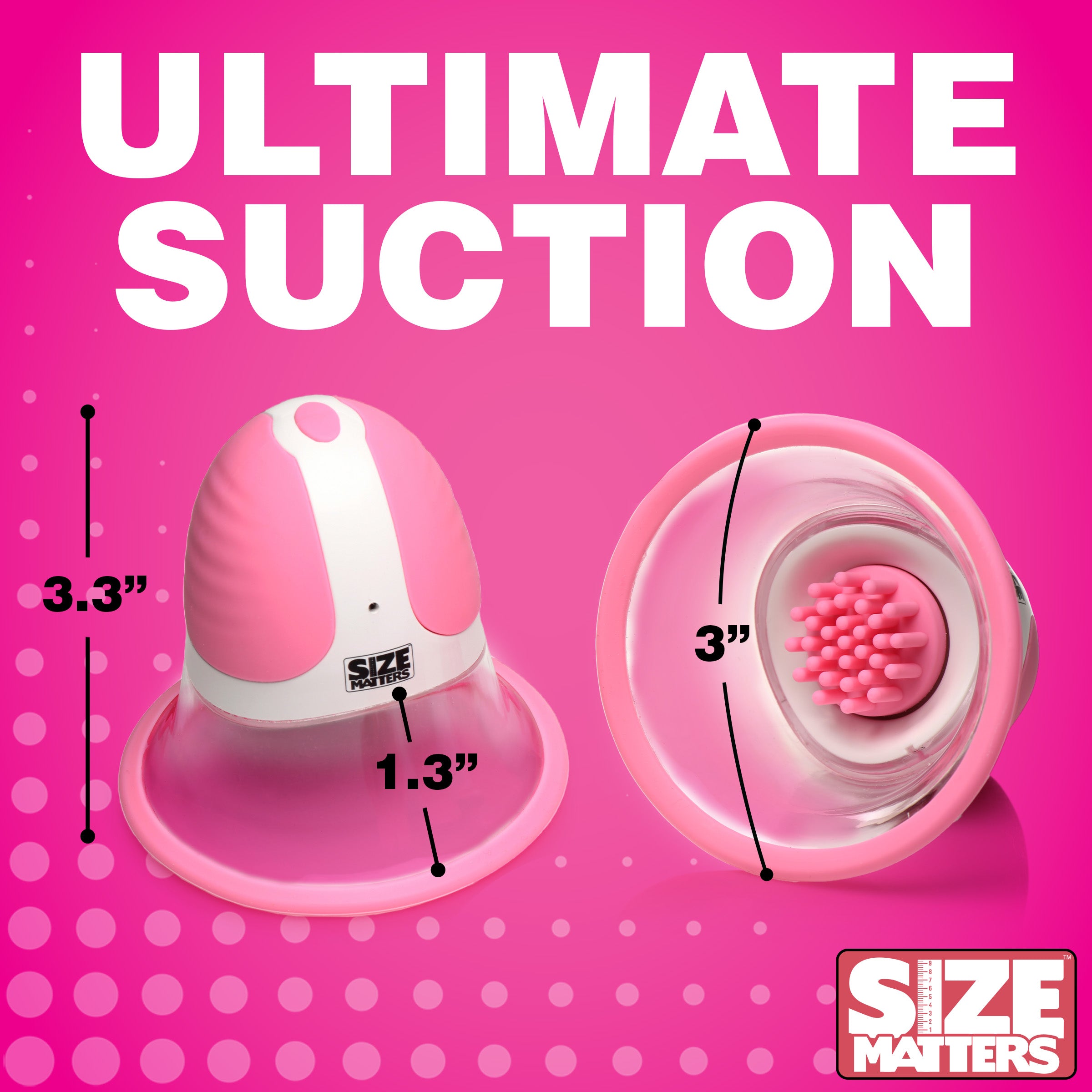 Size Matters 10X Rotating Nipple Suckers Pink
