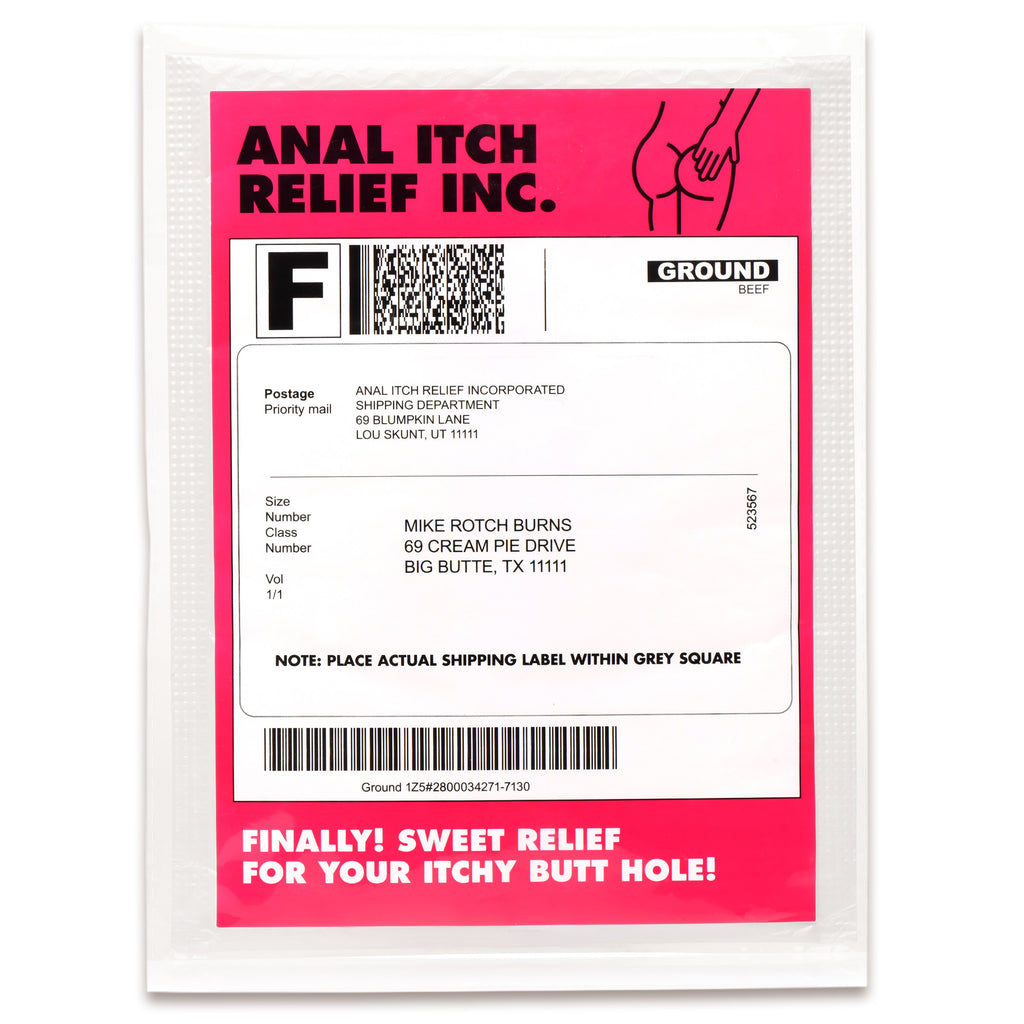 Frisky Anal Itch Relief Joke Gift White
