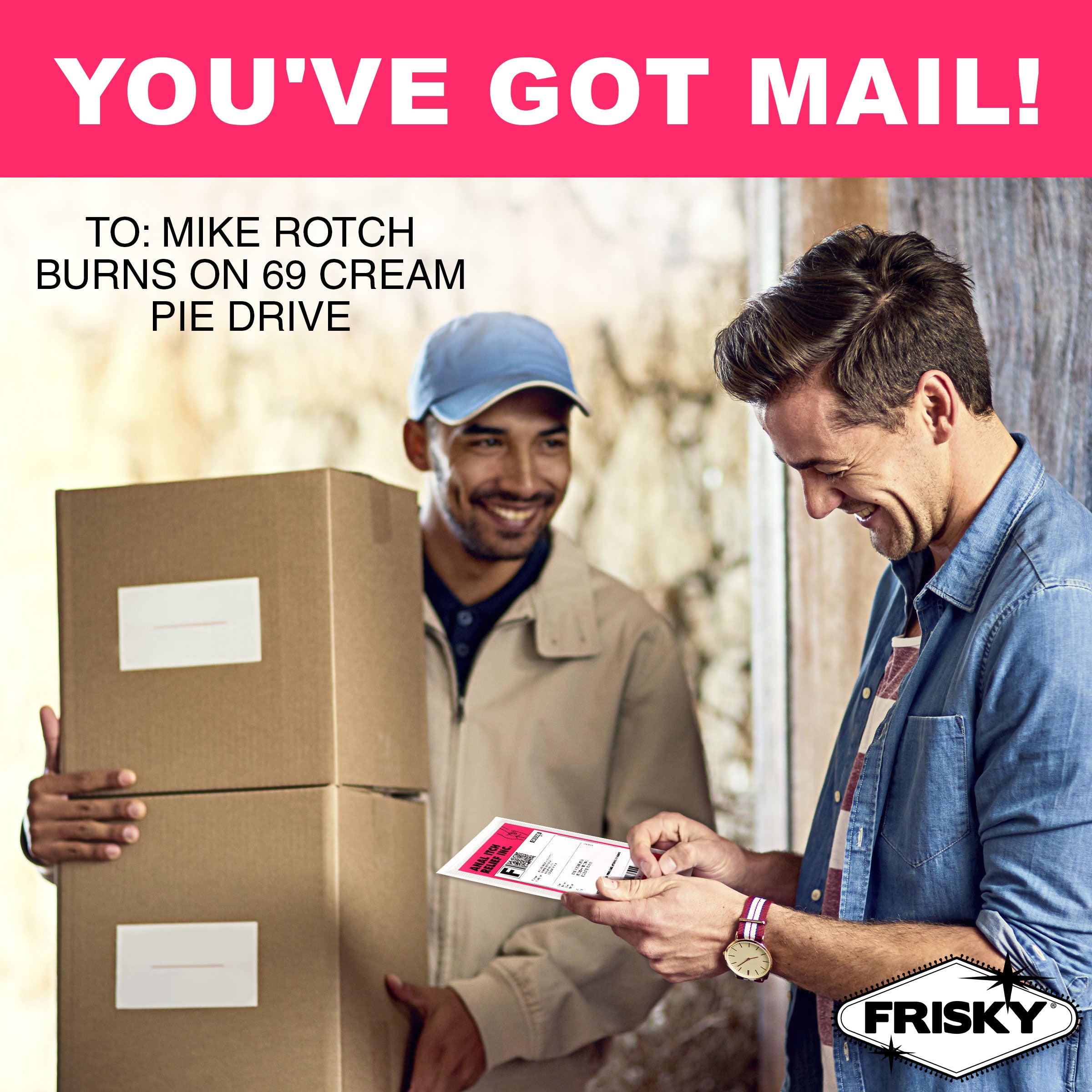 Frisky Anal Itch Relief Joke Gift White