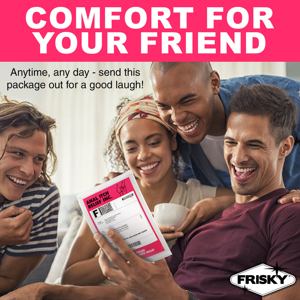 Frisky Anal Itch Relief Joke Gift White