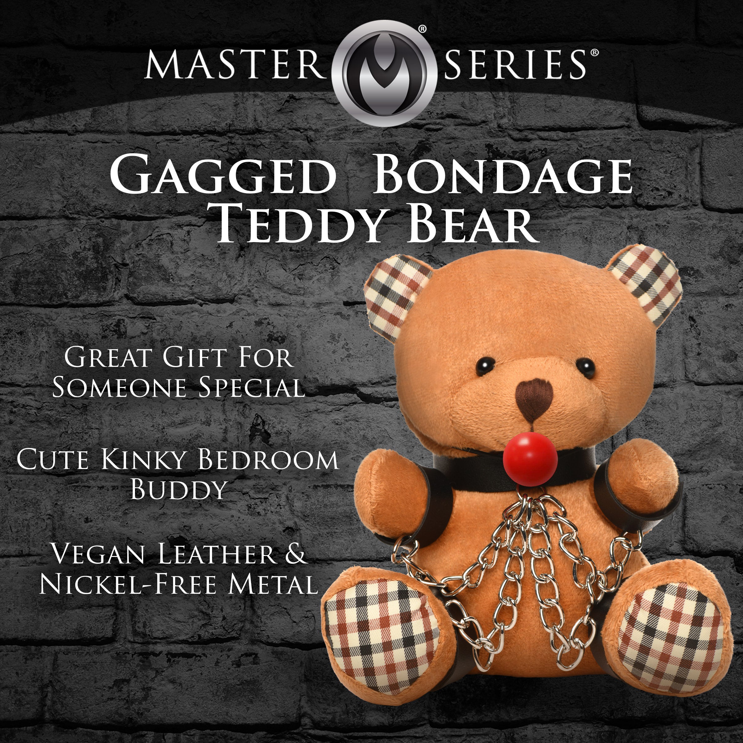 Master Series Gagged Bondage Teddy Bear Brown