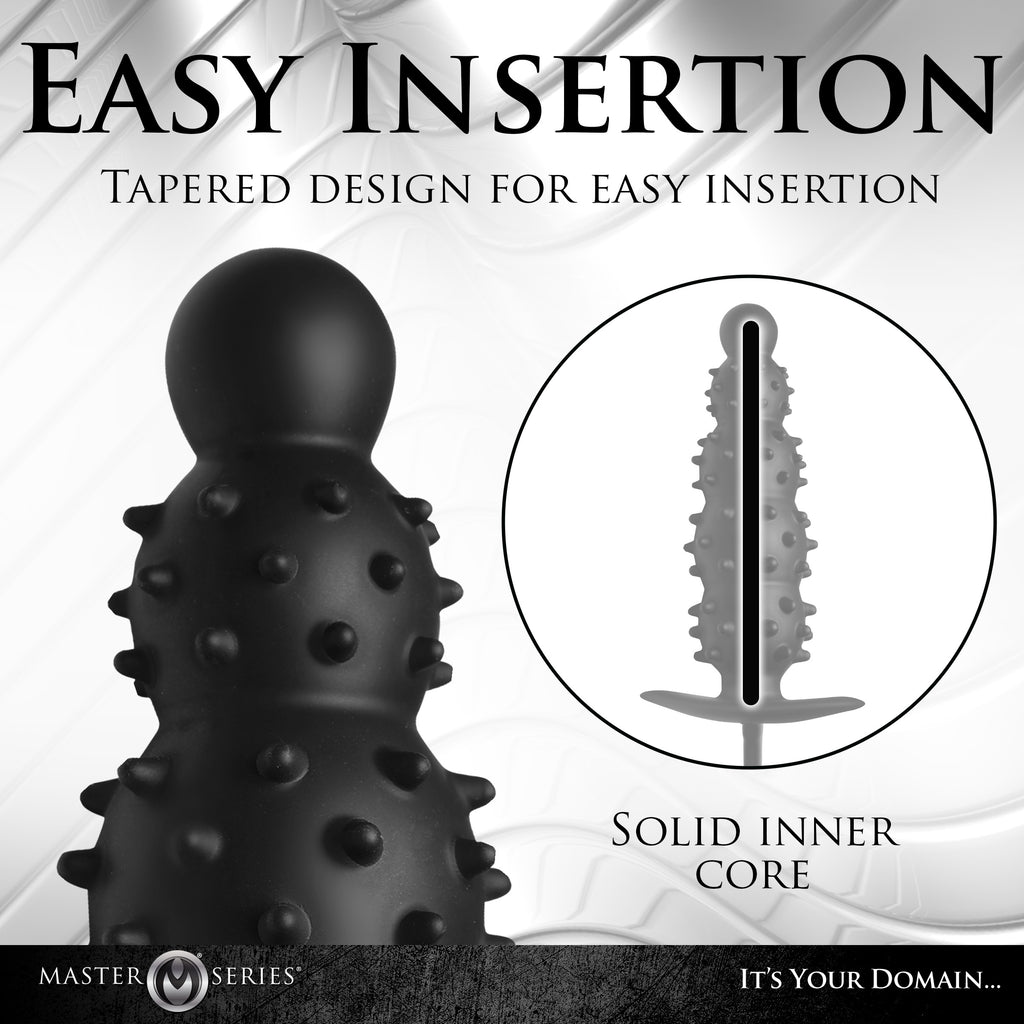 Master Series Ass Puffer Nubbed Inflatable Silicone Anal Plug Black