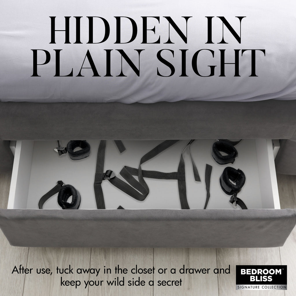 Bedroom Bliss Signature Collection Lover's Bed Restraint System Black