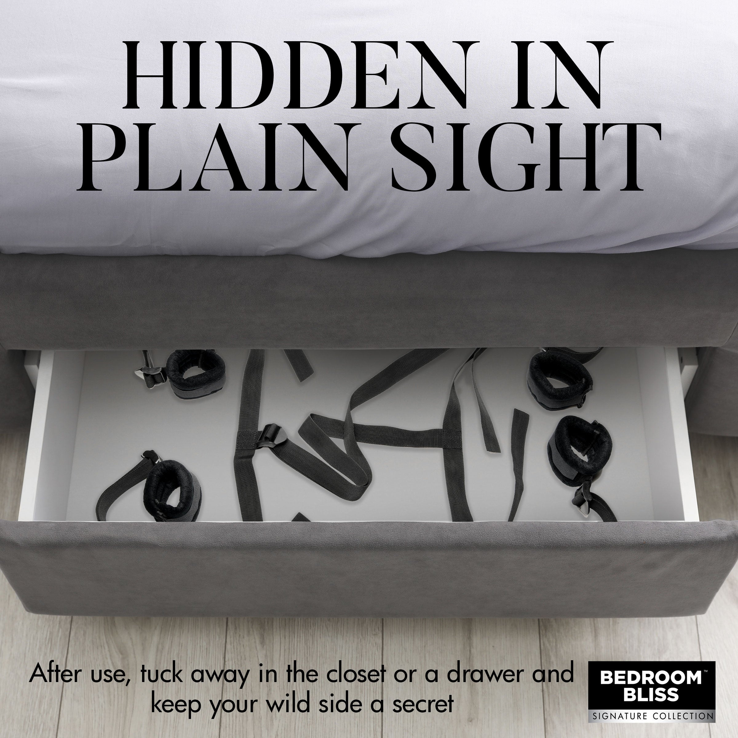 Bedroom Bliss Signature Collection Lover's Bed Restraint System Black