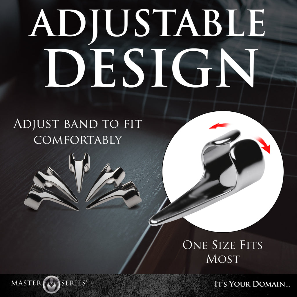 Master Series Clawed 5pc Sensation Play Rings Grey