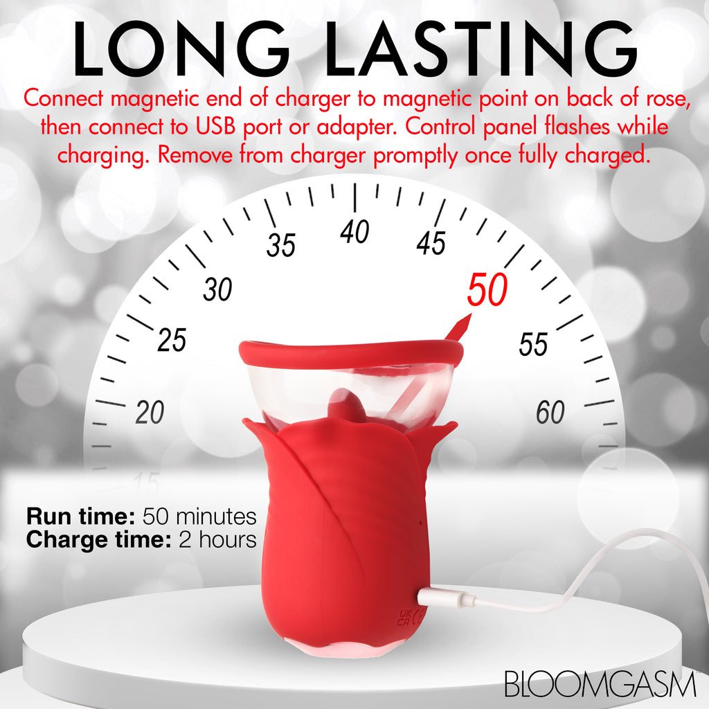 Bloomgasm Lily Lover Sucking & Vibrating Clitoral Stimulator Red