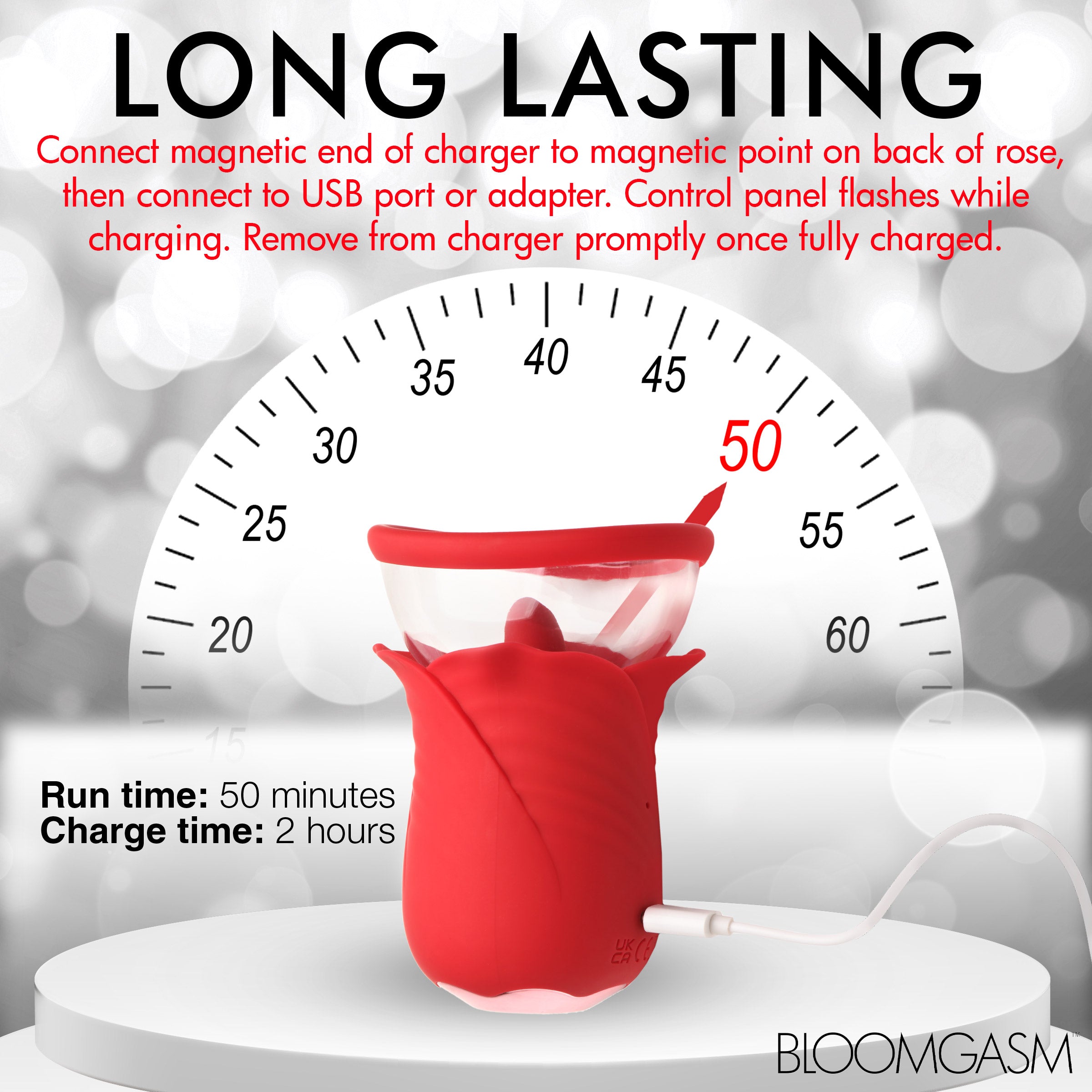 Bloomgasm Lily Lover Sucking & Vibrating Clitoral Stimulator Red