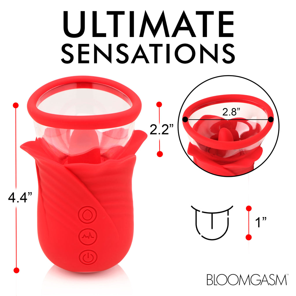 Bloomgasm Lily Lover Sucking & Vibrating Clitoral Stimulator Red