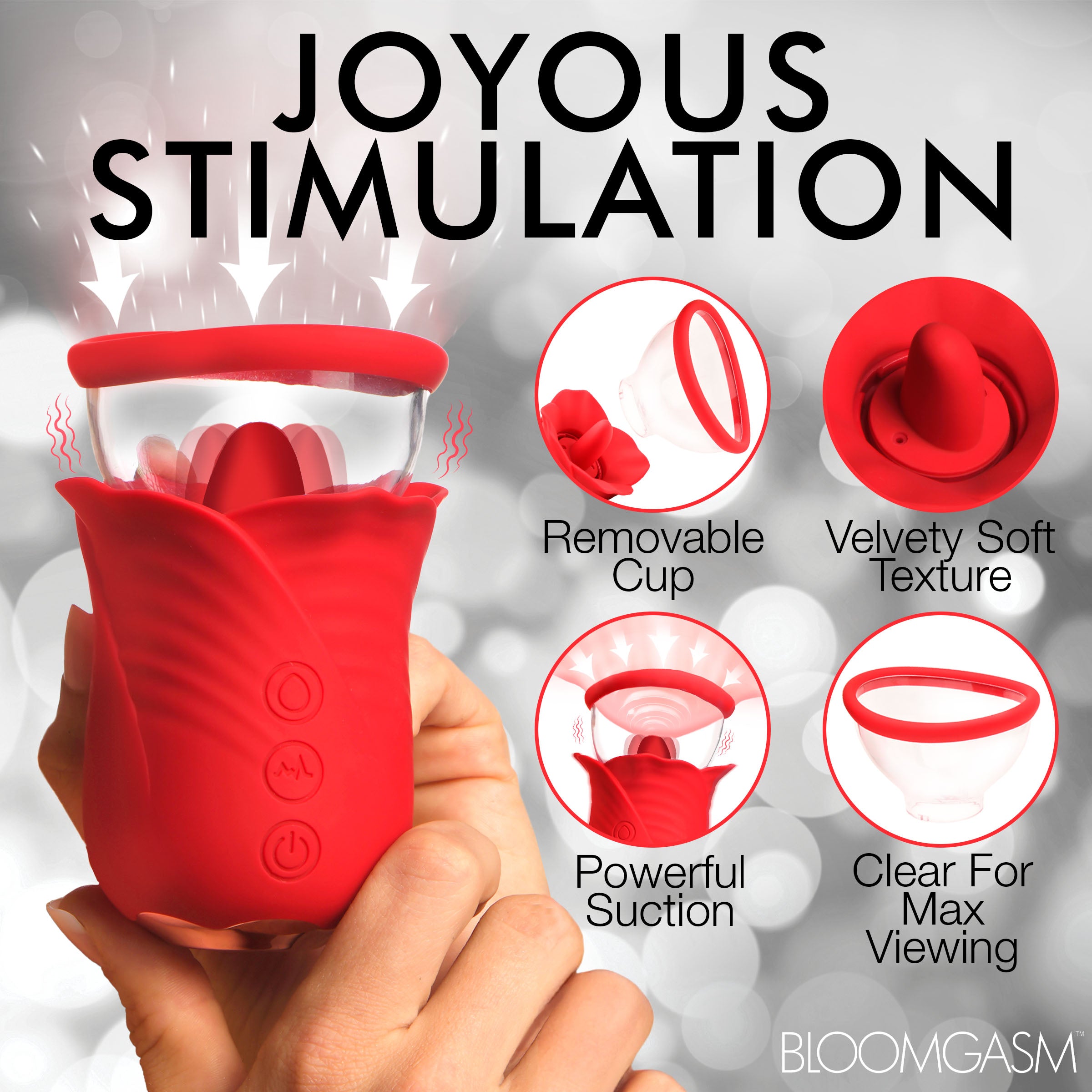 Bloomgasm Lily Lover Sucking & Vibrating Clitoral Stimulator Red