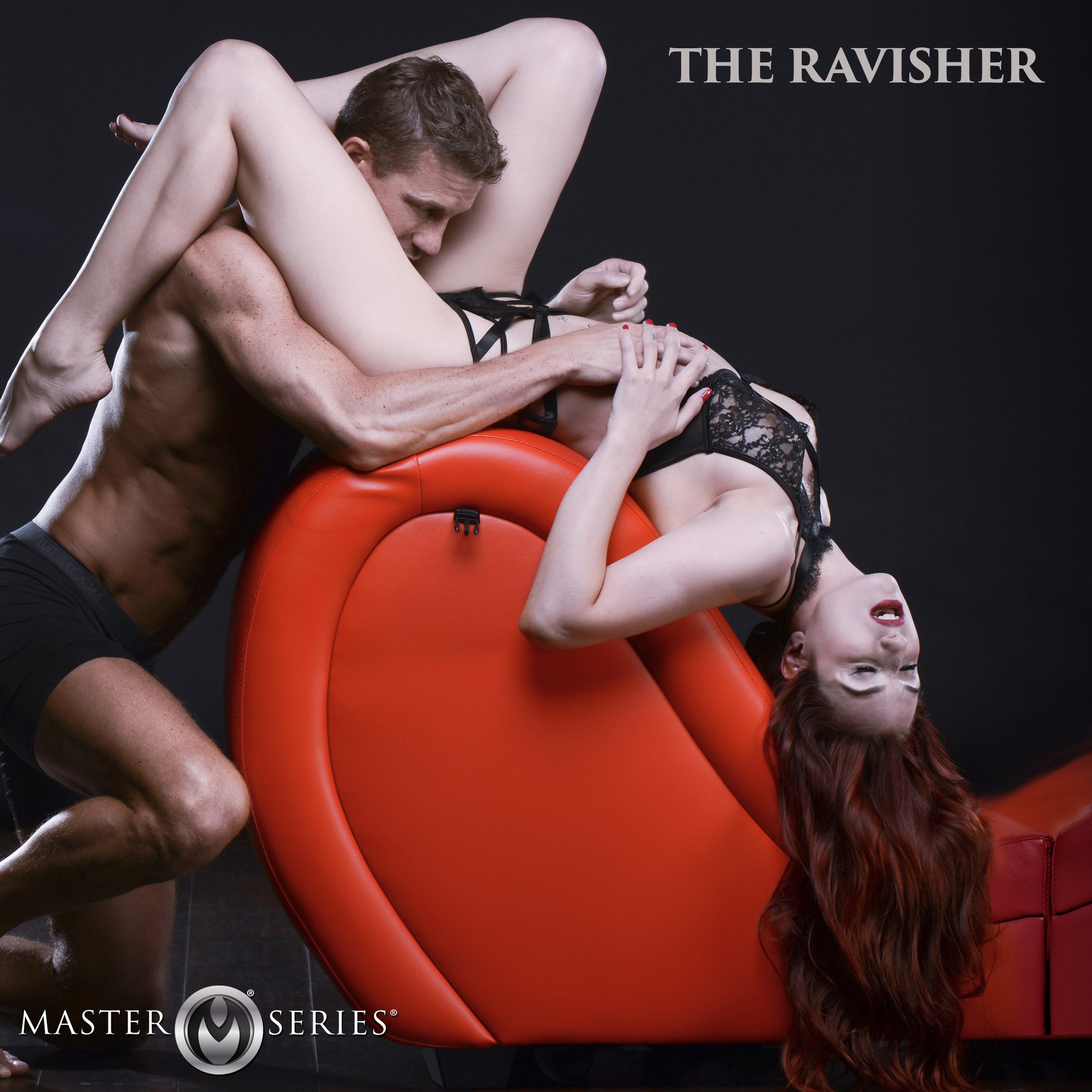 Master Series Detachable Kinky Couch Sex Chaise with Love Pillows - Black Red