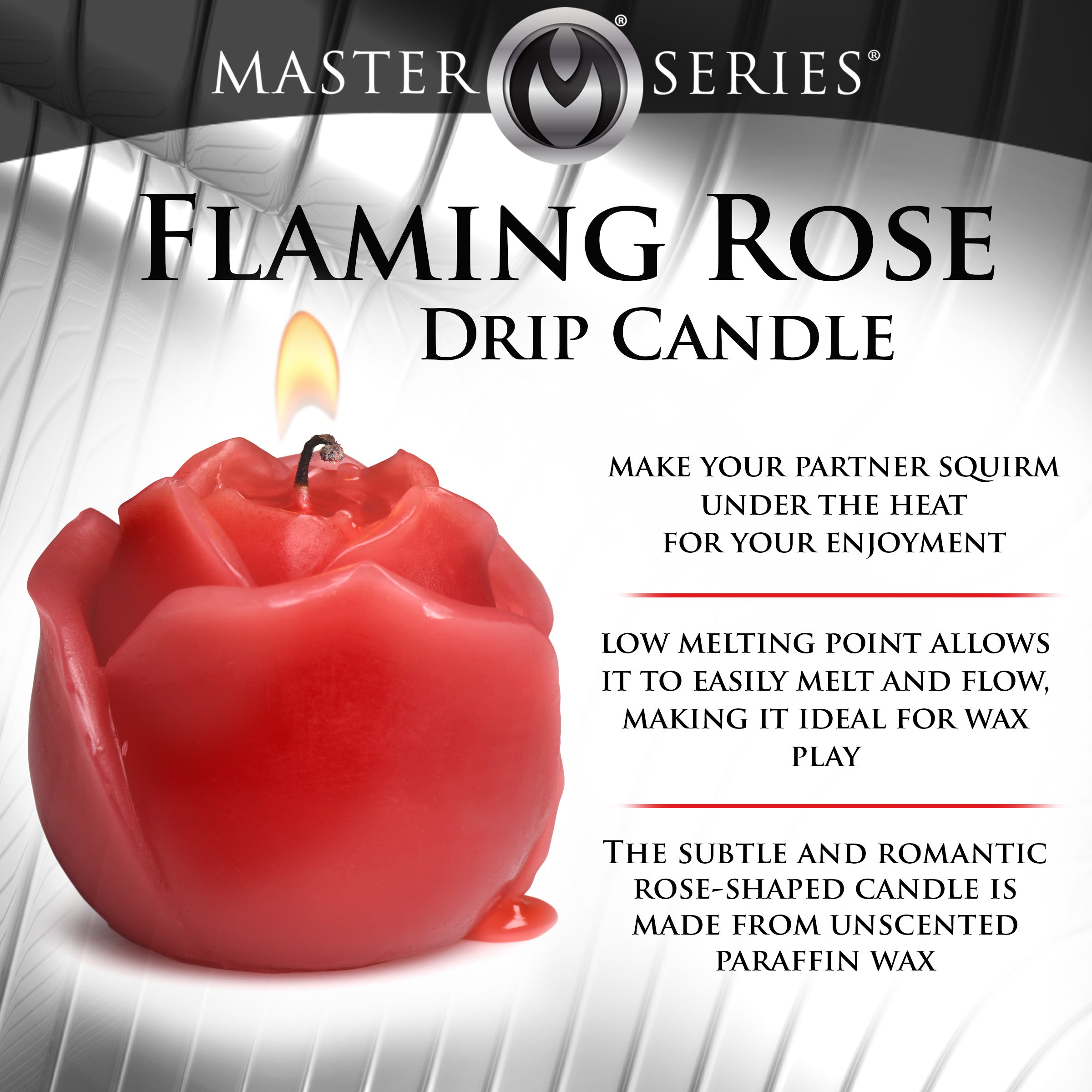 Master Series Flaming Rose Drip Candle Red