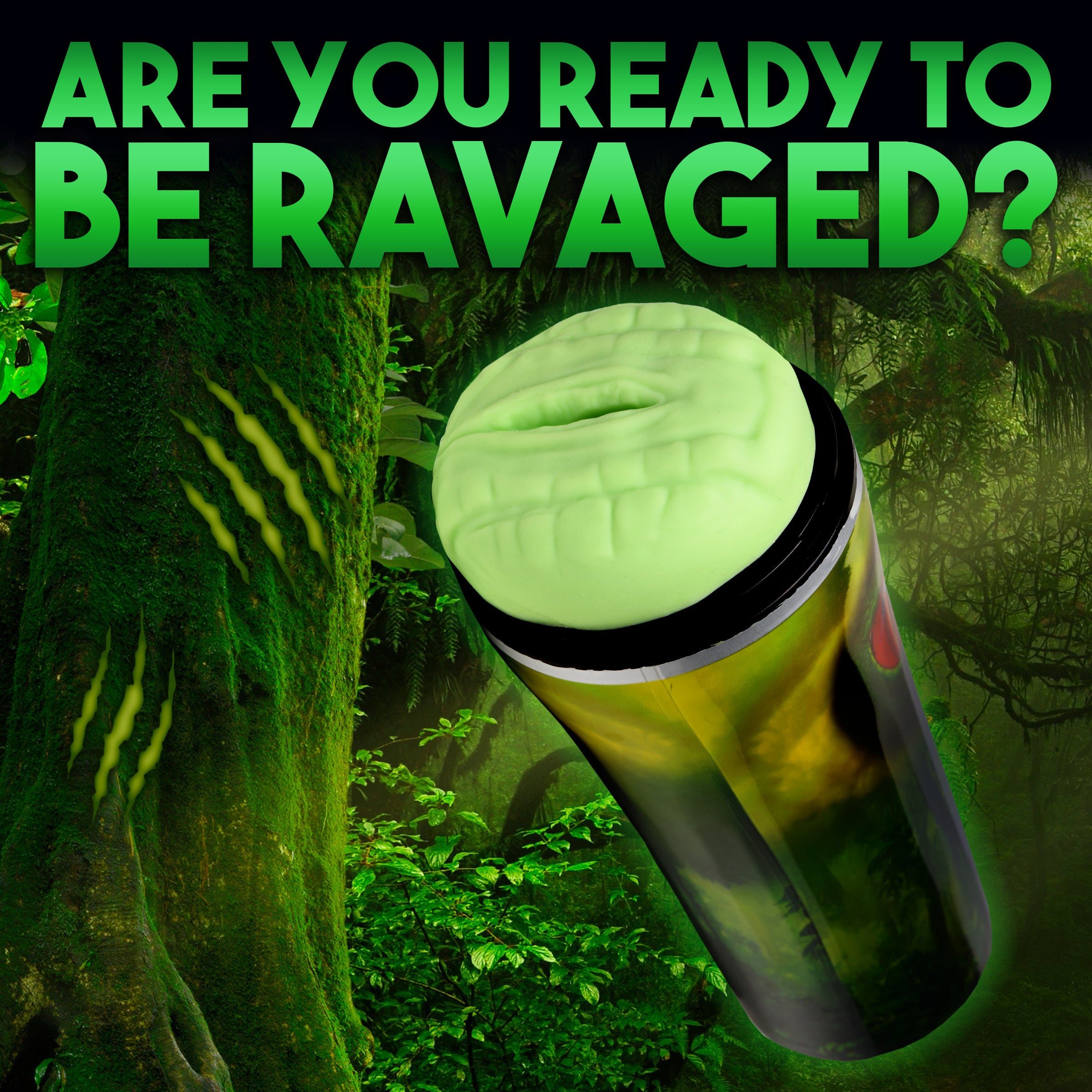 Creature Cocks Raptor Reptile Stroker Green