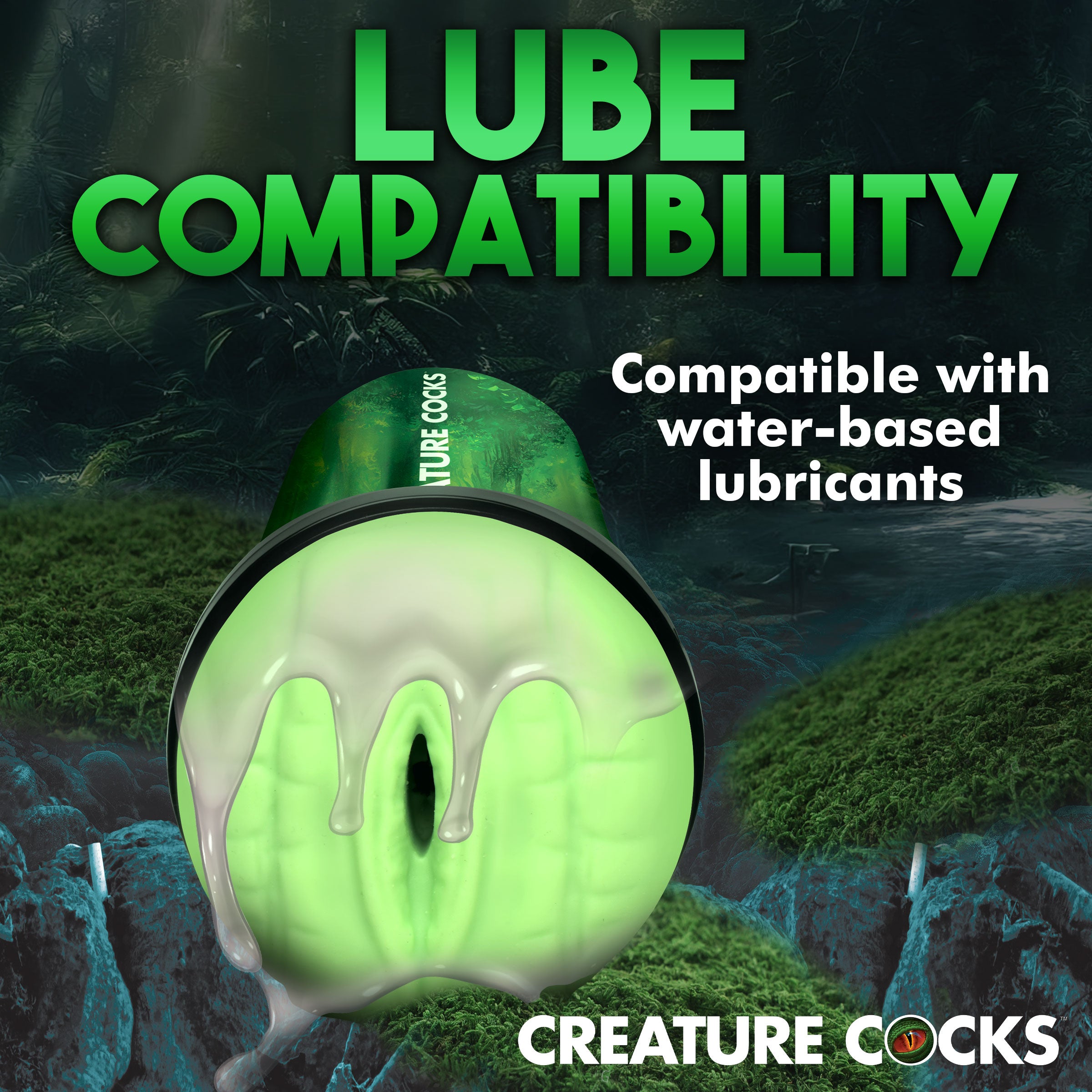 Creature Cocks Raptor Reptile Stroker Green