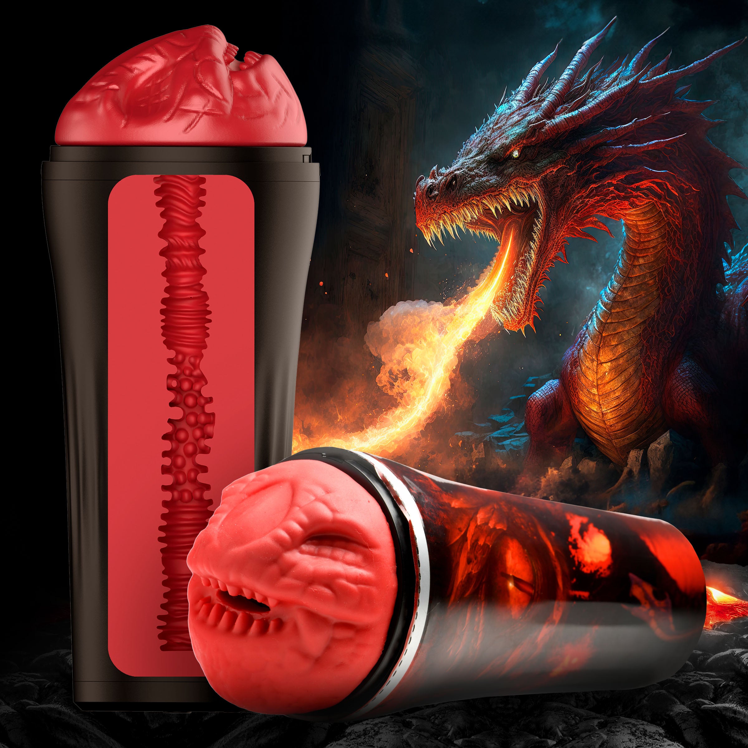 Creature Cocks Dragon Snatch Stroker Red