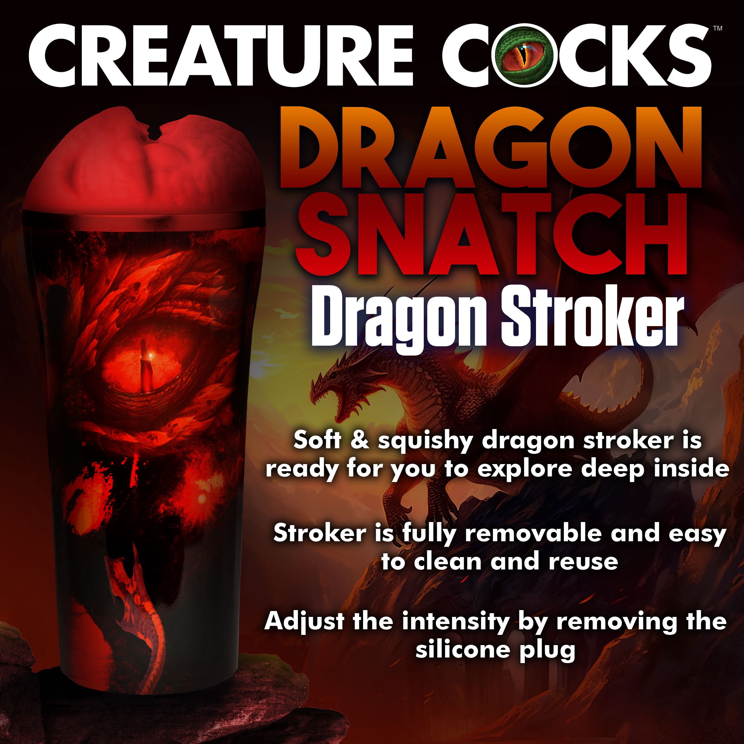 Creature Cocks Dragon Snatch Stroker Red