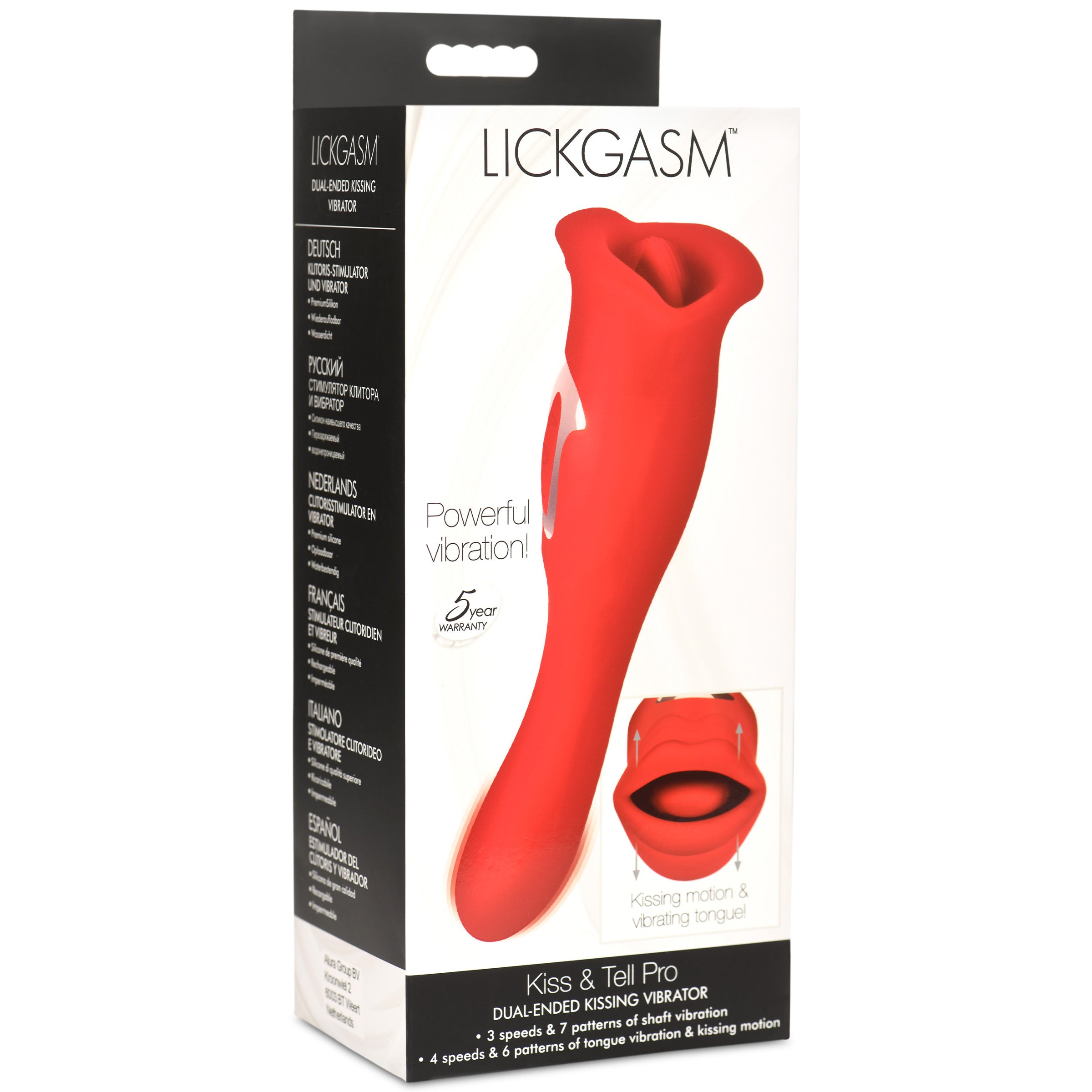 Lickgasm Kiss and Tell Pro Dual-ended Kissing Vibrator Red