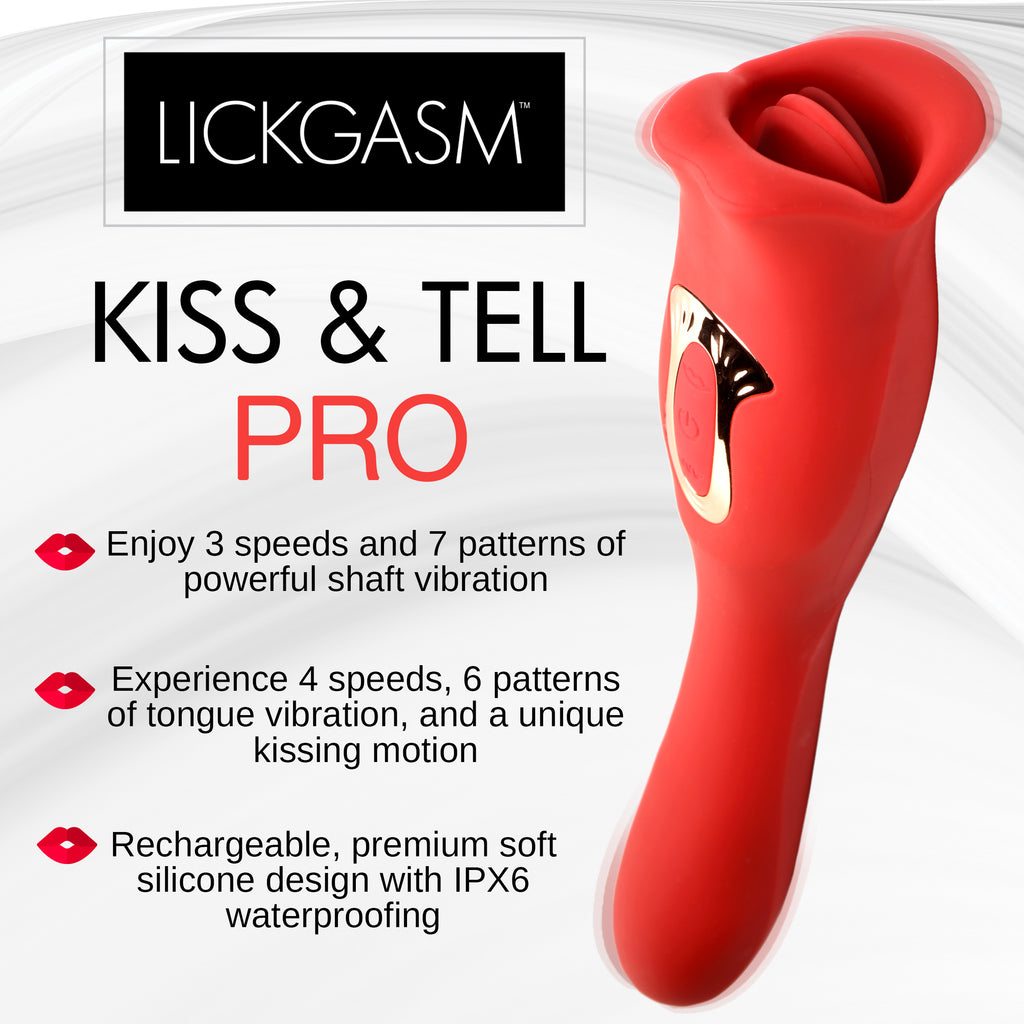 Lickgasm Kiss and Tell Pro Dual-ended Kissing Vibrator Red